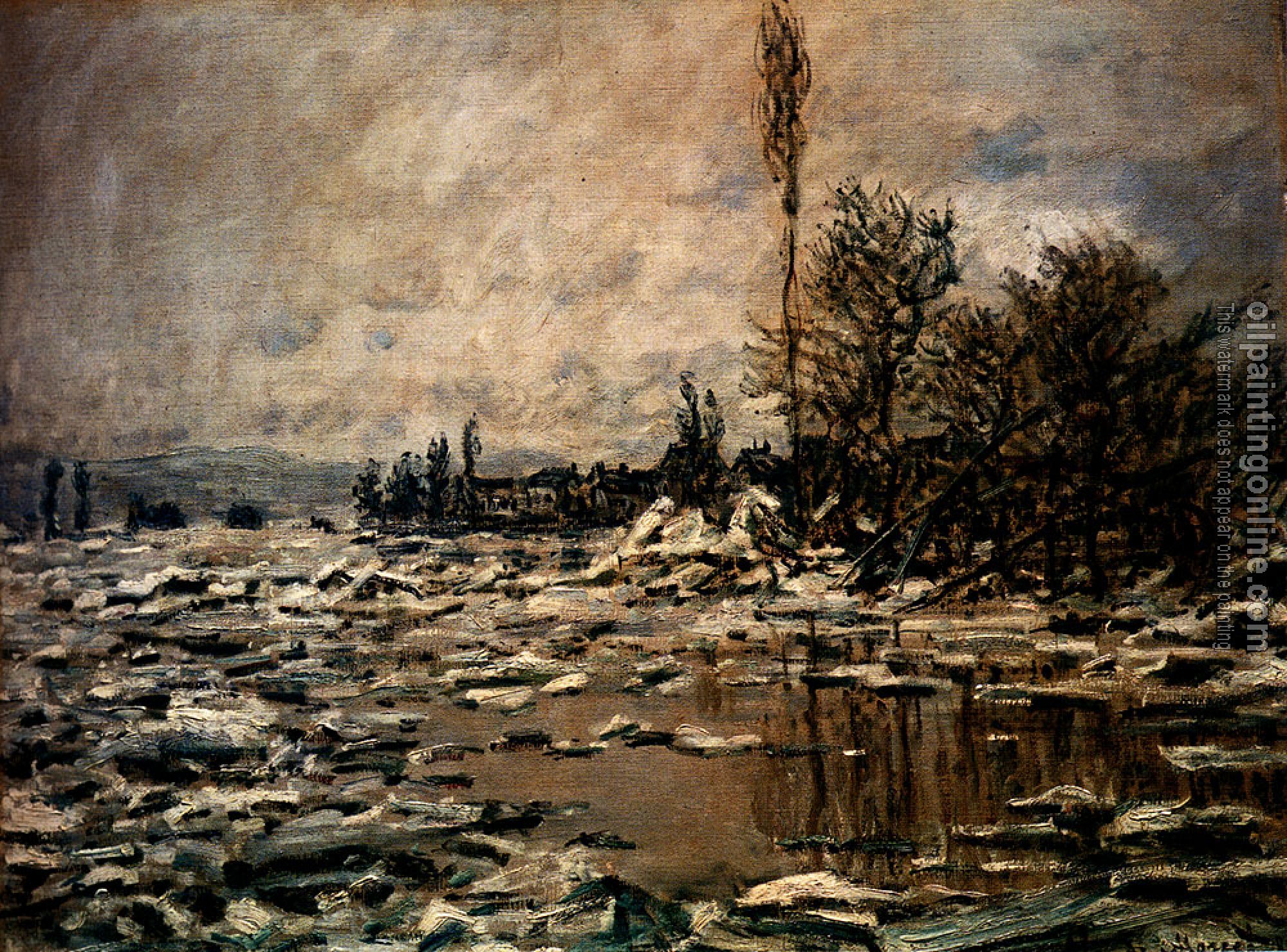 Monet, Claude Oscar - Break-up Of Ice, Lavacourt
